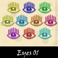 Free Eye Embellishments, Scrapbook Downloads, Printables, Kit