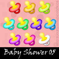 Free Baby Shower Embellishments, Scrapbook Downloads, Printables, Kit
