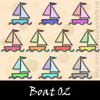 Free Boat SnagIt Stamps, Scrapbooking Printables Download