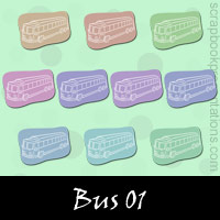 Free Bus SnagIt Stamps, Scrapbooking Printables Download