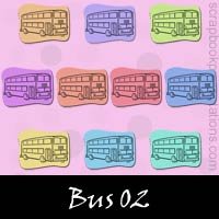 Free Bus SnagIt Stamps, Scrapbooking Printables Download