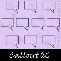 Free Callout SnagIt Stamps, Scrapbooking Printables Download