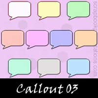 Free Callout SnagIt Stamps, Scrapbooking Printables Download