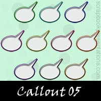 Free Callout SnagIt Stamps, Scrapbooking Printables Download