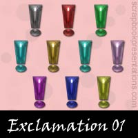 Free Exclamation SnagIt Stamps, Scrapbooking Printables Download