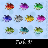 Free Fish SnagIt Stamps, Scrapbooking Printables Download