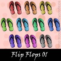 Free Flip Flops SnagIt Stamps, Scrapbooking Printables Download