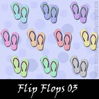 Free Flip Flops SnagIt Stamps, Scrapbooking Printables Download