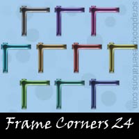 Free Frame Corner Embellishments, Scrapbook Downloads, Printables, Kit