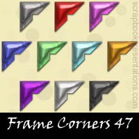 Free Frame Corner Embellishments, Scrapbook Downloads, Printables, Kit