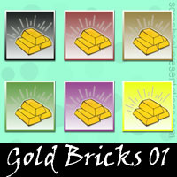 Free Gold Bricks Embellishments, Scrapbook Downloads, Printables, Kit