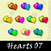 Free Hearts SnagIt Stamps, Scrapbooking Printables Download
