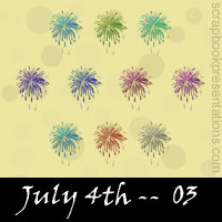Free July 4th Embellishments, Scrapbook Downloads, Printables, Kit