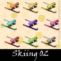 Free Skiing SnagIt Stamps, Scrapbooking Printables Download