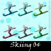 Free Skiing SnagIt Stamps, Scrapbooking Printables Download