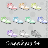 Free Sneakers Embellishments, Scrapbook Downloads, Printables, Kit