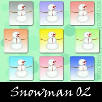 Free Snowman SnagIt Stamps, Scrapbooking Printables Download