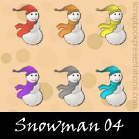 Free Snowman SnagIt Stamps, Scrapbooking Printables Download
