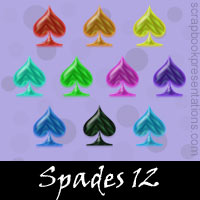 Free Playing Cards: Spades SnagIt Stamps, Scrapbooking Printables Download