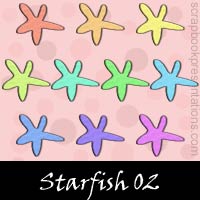 Free Starfish Embellishments, Scrapbook Downloads, Printables, Kit