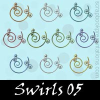 Free Swirls SnagIt Stamps, Scrapbooking Printables Download