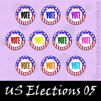 Free US Elections Embellishments, Scrapbook Downloads, Printables, Kit